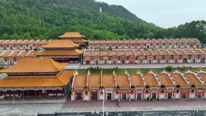 航拍江西赣州南康百家姓和谐成宗祠