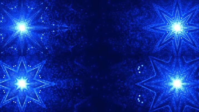6K蓝色粒子特色花纹舞台背景无缝循环