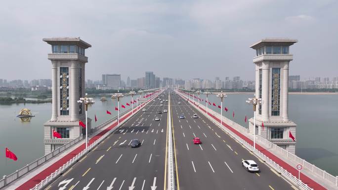 临沂航拍北京路沂河大桥