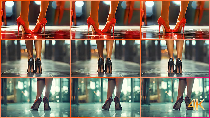 唯美诱惑高跟鞋 红色高跟鞋 穿高跟鞋女士