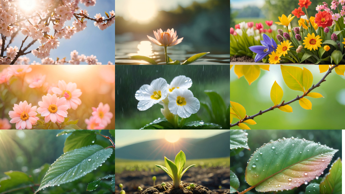 春季百花齐放万物复苏孕育新生命素材合集