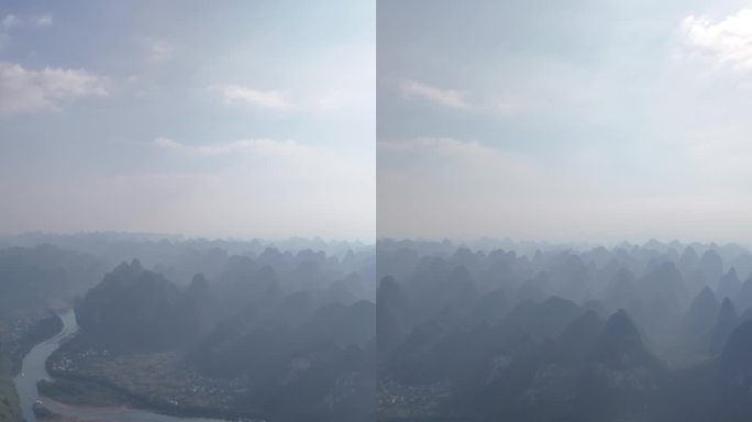 广西桂林喀斯特地貌4k竖拍风光风景展示