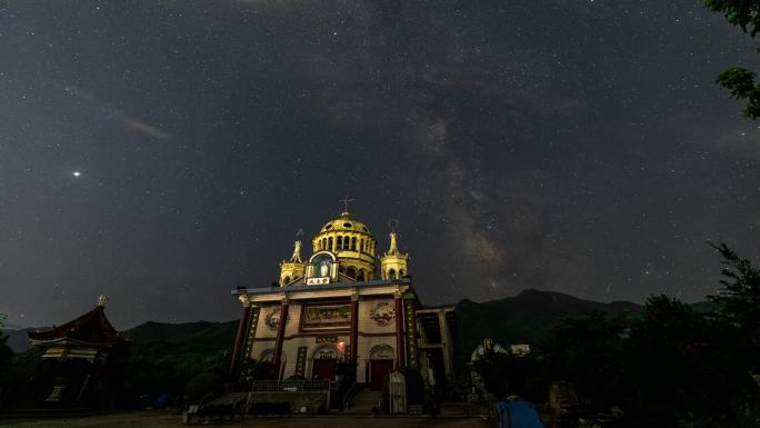 西安鄠邑区圣母山星空延时