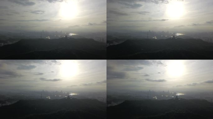 惠州高榜山景区航拍日出延时风光