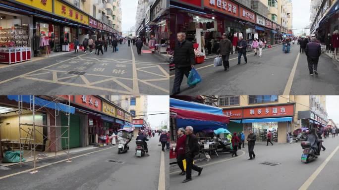 小县城市场商业街移动延时