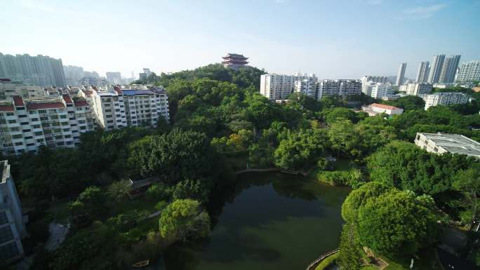 福州屏山公园航拍地拍