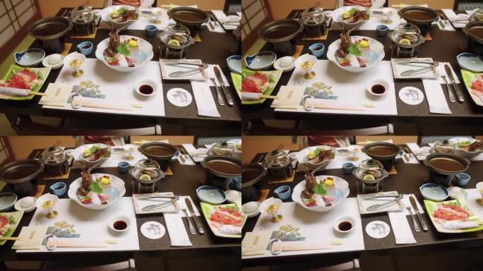 日式海鲜宴，怀石料理海鲜套餐4k