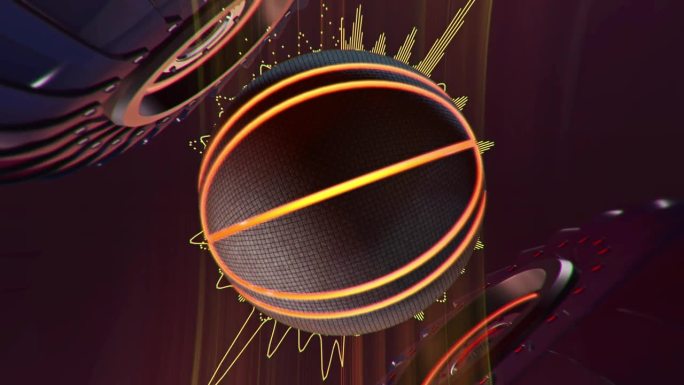 篮球游戏概念。球类开场片头片尾娱乐体育竞