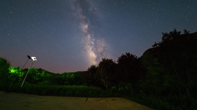 西安秦岭星空大范围夏季延时