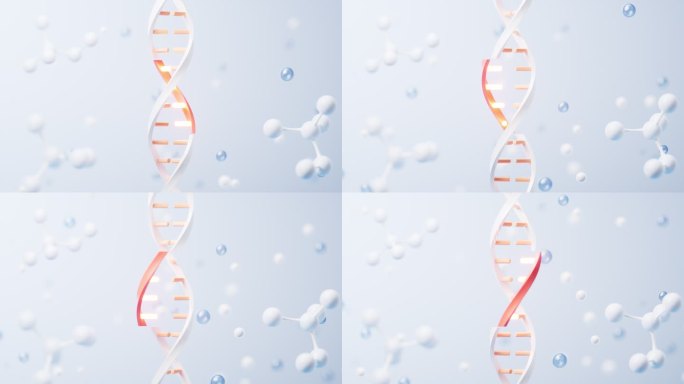 生物科技概念DNA基因3D渲染