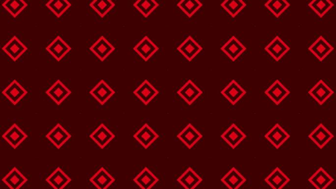 方格红色无缝几何图案(无缝环)
