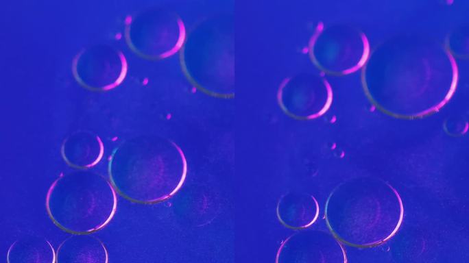 垂直抽象背景气泡，液体，圆圈，蓝色
