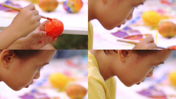 鸡蛋着色活性绘制画画
