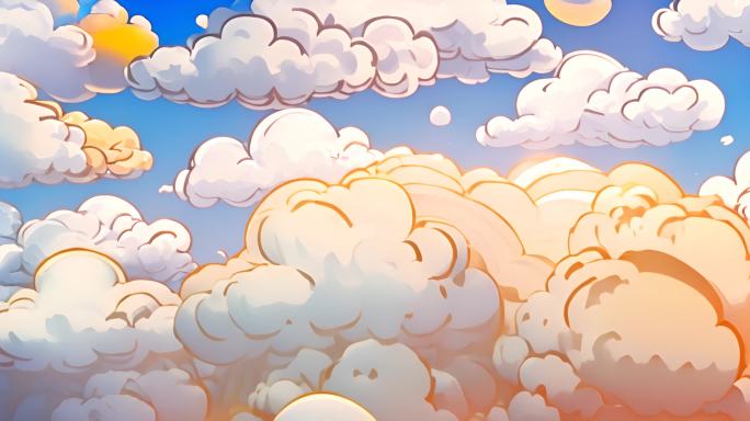 云朵 漫画 唯美 天空 飘云 卡通云