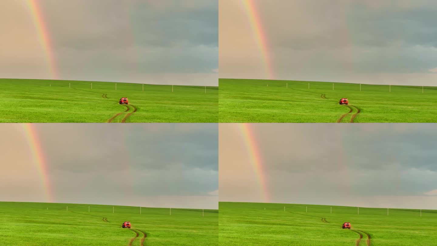呼伦贝尔草原上的彩虹