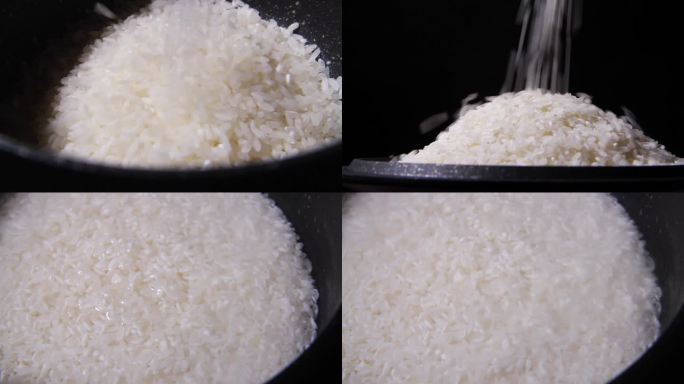 米饭大米香喷喷的大米饭展示营养主食米饭
