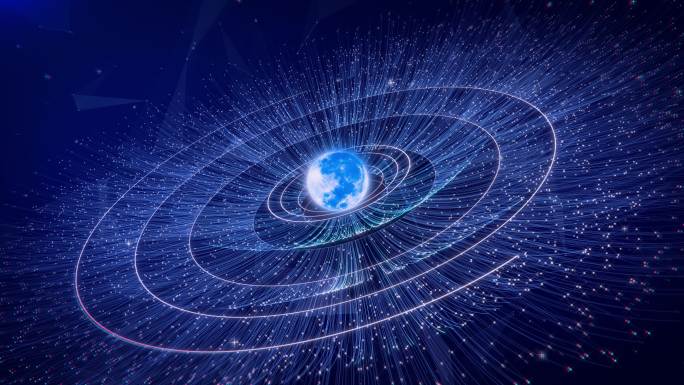 粒子线条扩散宇宙星球背景素材