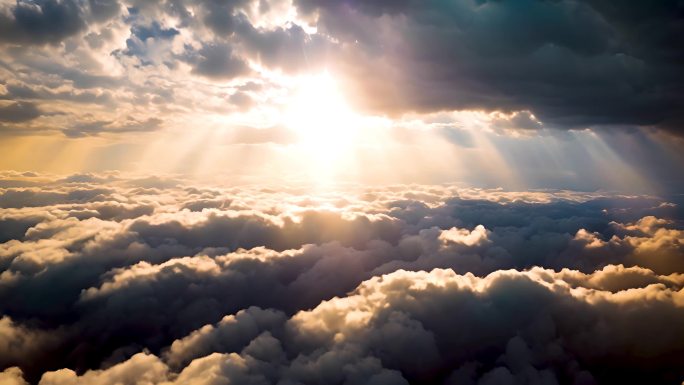 耶稣光线穿过云层