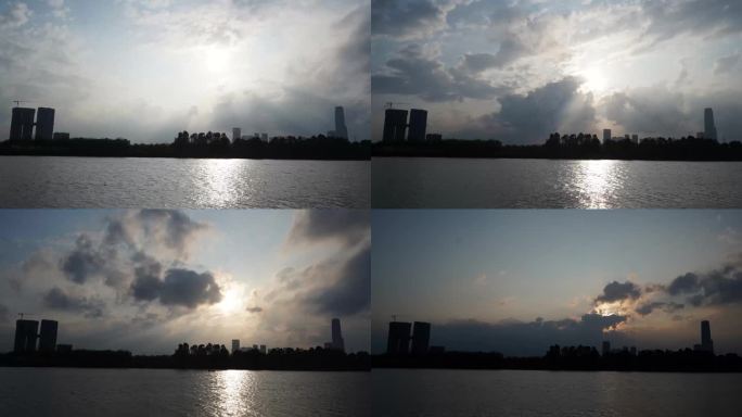 广州 江边 珠江 天空云涌动延时拍摄