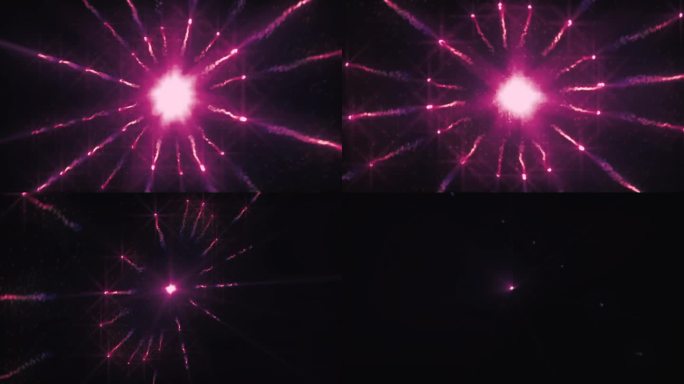 粉色灯光线环绕隧道动画
