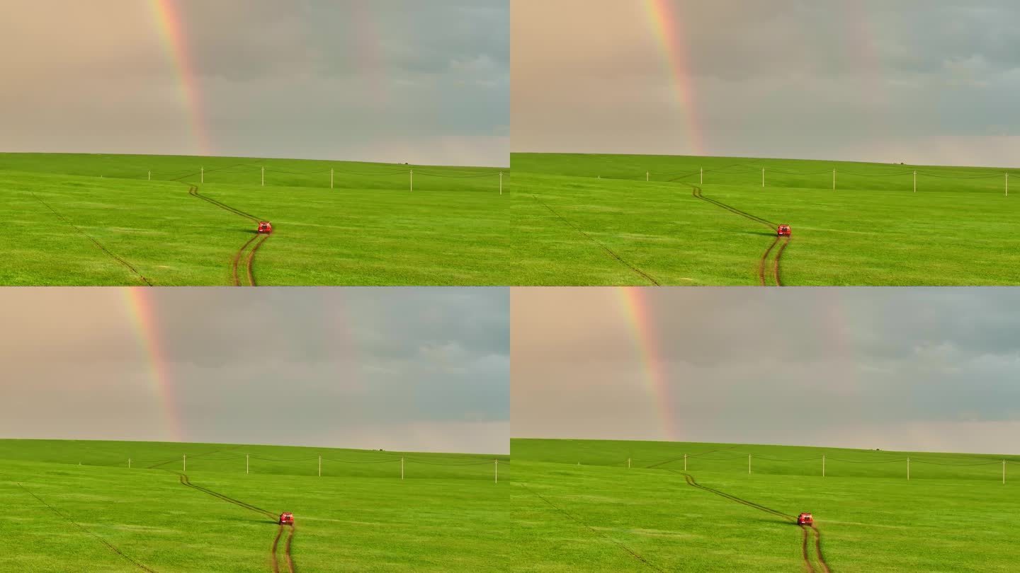 呼伦贝尔草原上的彩虹