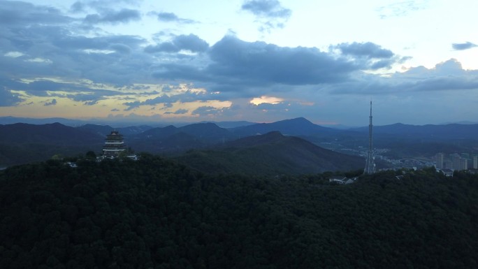 惠州高榜山景区航拍延时风光