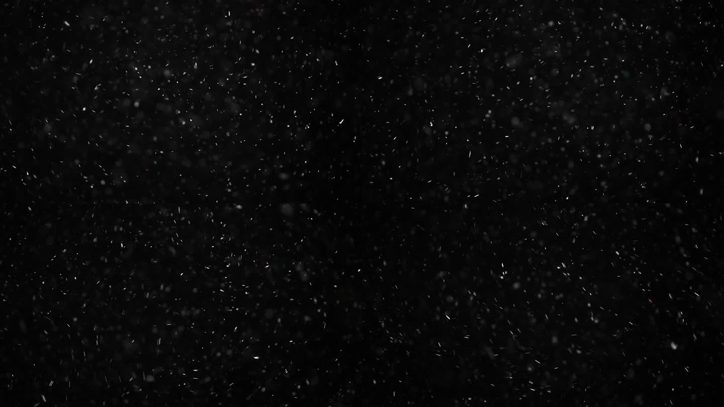 尘埃暗背景透明带通道掉落雪花视频素材