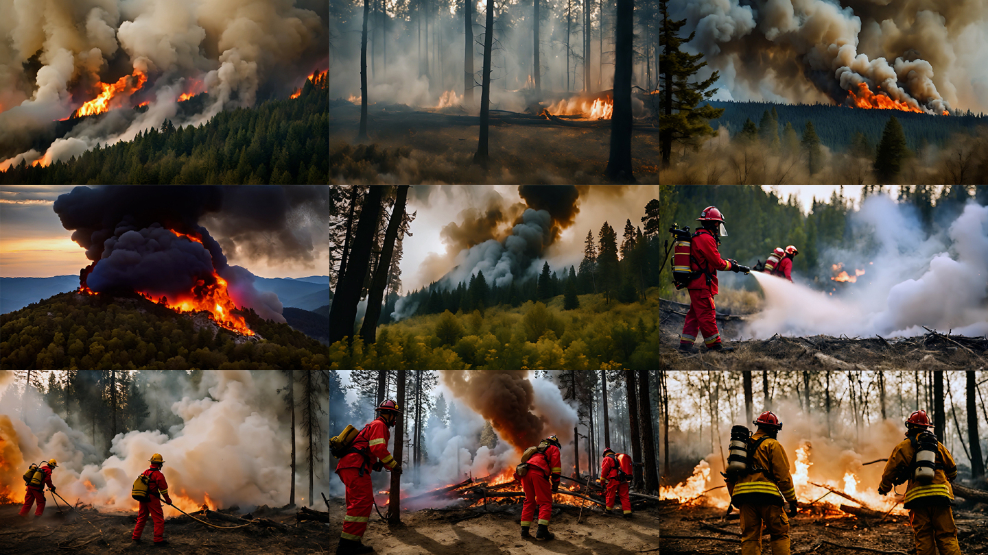 森林火灾山火消防灭火