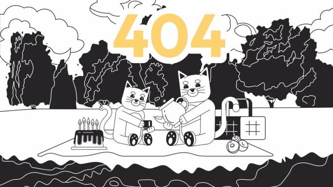 茶话会野餐错误404动画