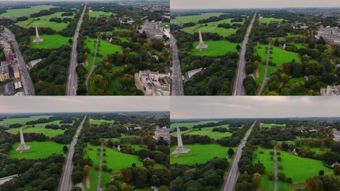 惠灵顿纪念碑，爱尔兰都柏林凤凰公园惠灵顿纪念碑，爱尔兰著名旅游目的地，欧洲景观公园，欧洲著名城市公园