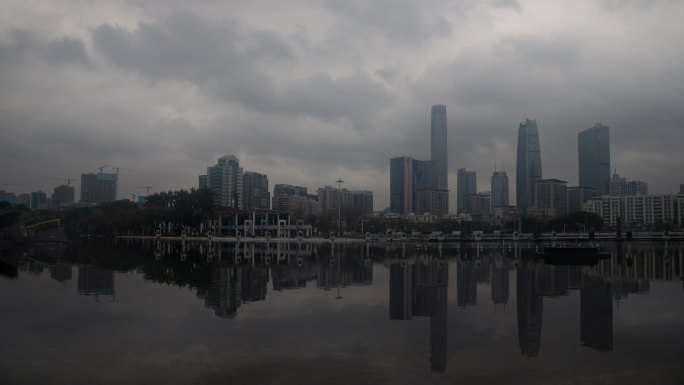 东莞天际线建筑群都市风景