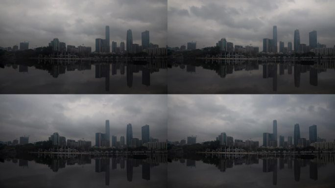 东莞天际线建筑群都市风景