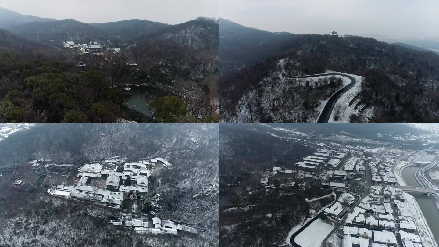 栖霞山雪景