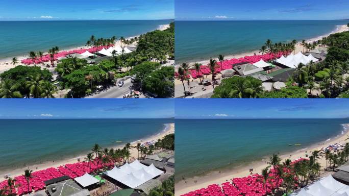 波图塞古罗巴伊亚海滩度假胜地。巴西发现海岸。