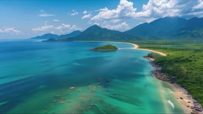 海 大海 岛 度假 海滩 海浪 岛屿