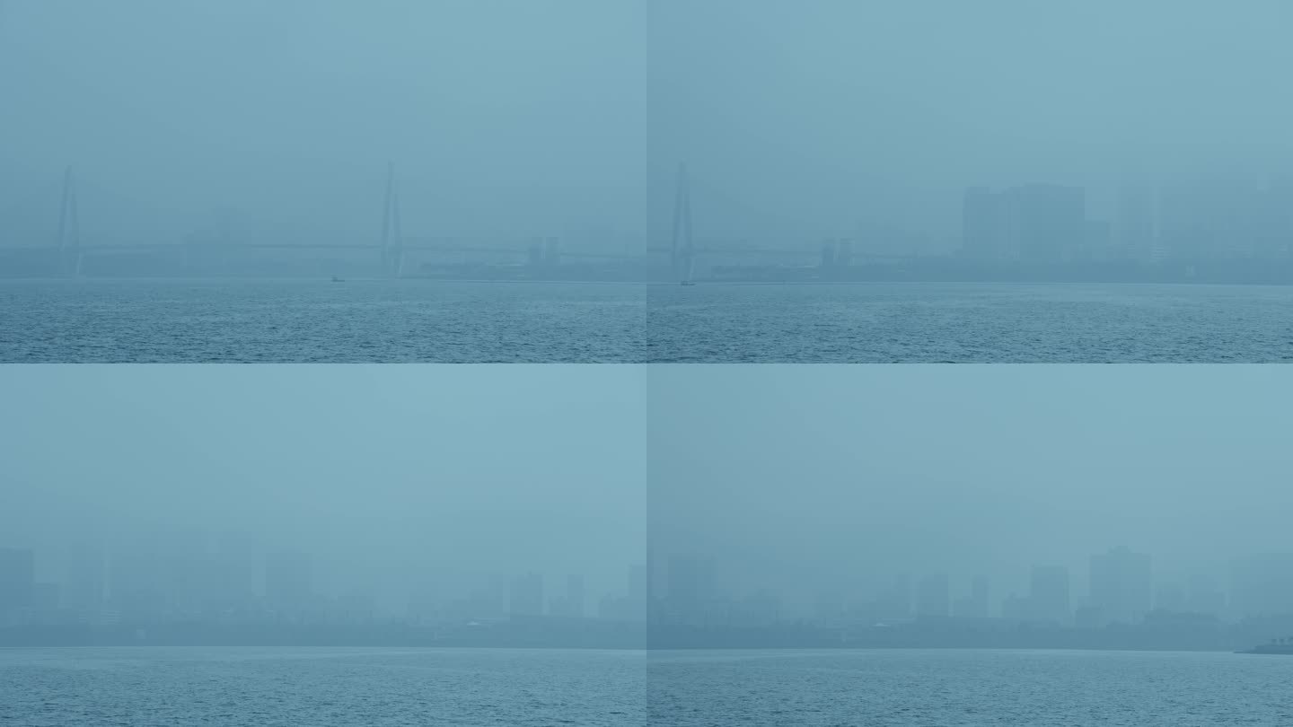 雾中海岸城市