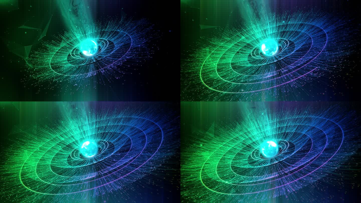 震撼科技粒子爆炸粒子线条光线扩散背景素材