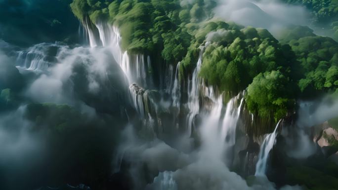 4K-贵州高山峡谷瀑布