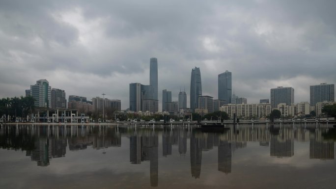 东莞天际线建筑群都市风景