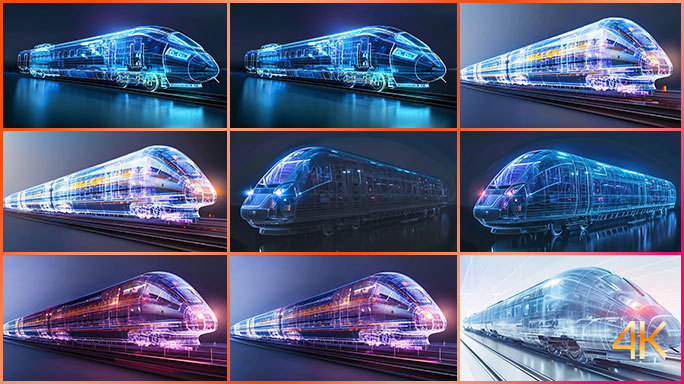 合集 动车高铁列车全息结构图 高科技火车