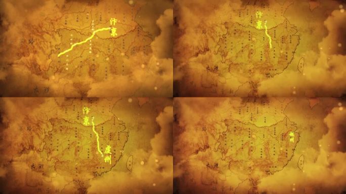 原创中国古代地图AE模板