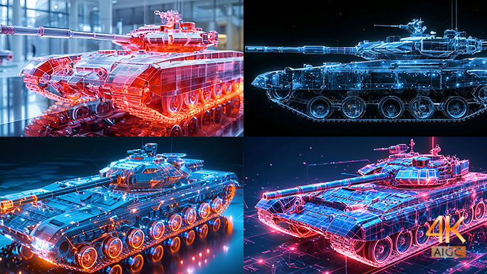 高科技坦克全息图 坦克结构X光三维成像