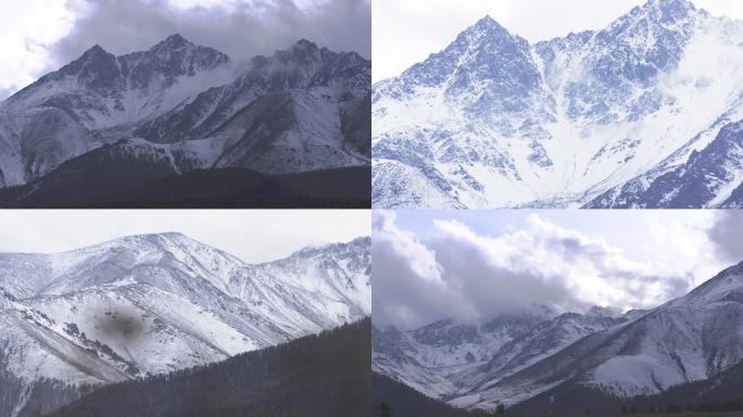 哈密东天山雪山新疆天山山脉雪景