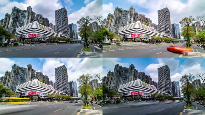 深圳宝安新安街道中洲广场延时摄影