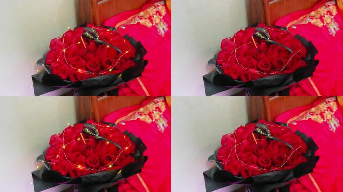 结婚时的玫瑰花束