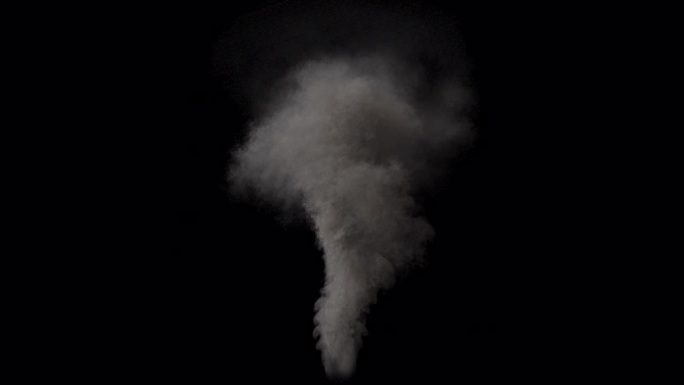 一场令人着迷的烟雾龙卷风以其充满活力的运动展示了强大的力量，引起了人们的注意。这个带有alpha通道