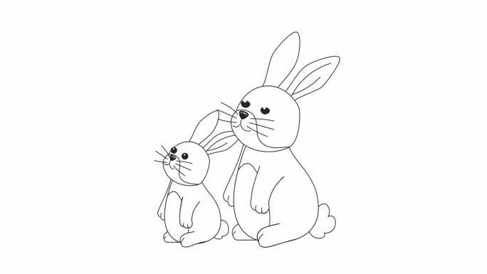 兔子兔子查找bw 2D人物动画