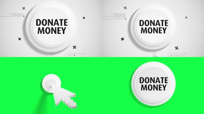 捐款文字动画与鼠标点击和绿色BG