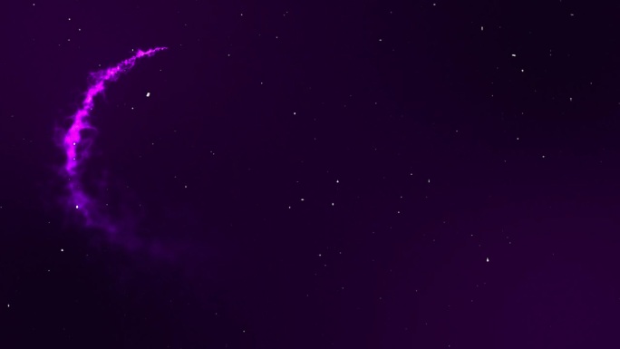 神奇的粒子动画发光的流星在夜间闪烁的天空宇宙天文学背景覆盖深紫色