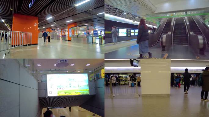 上海城市地铁乘客人流视频素材94